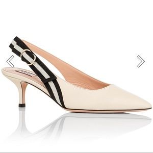 Bally Alice White Slingback Kitten Heel